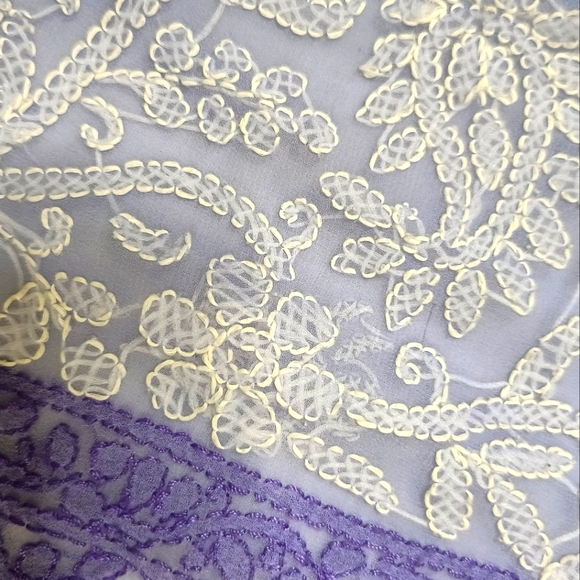 Lakhnavi embroidery short kurti - Picture 3 of 5